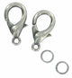 10 Fermoirs Mousquetons Argentes 13 mm - Ctop