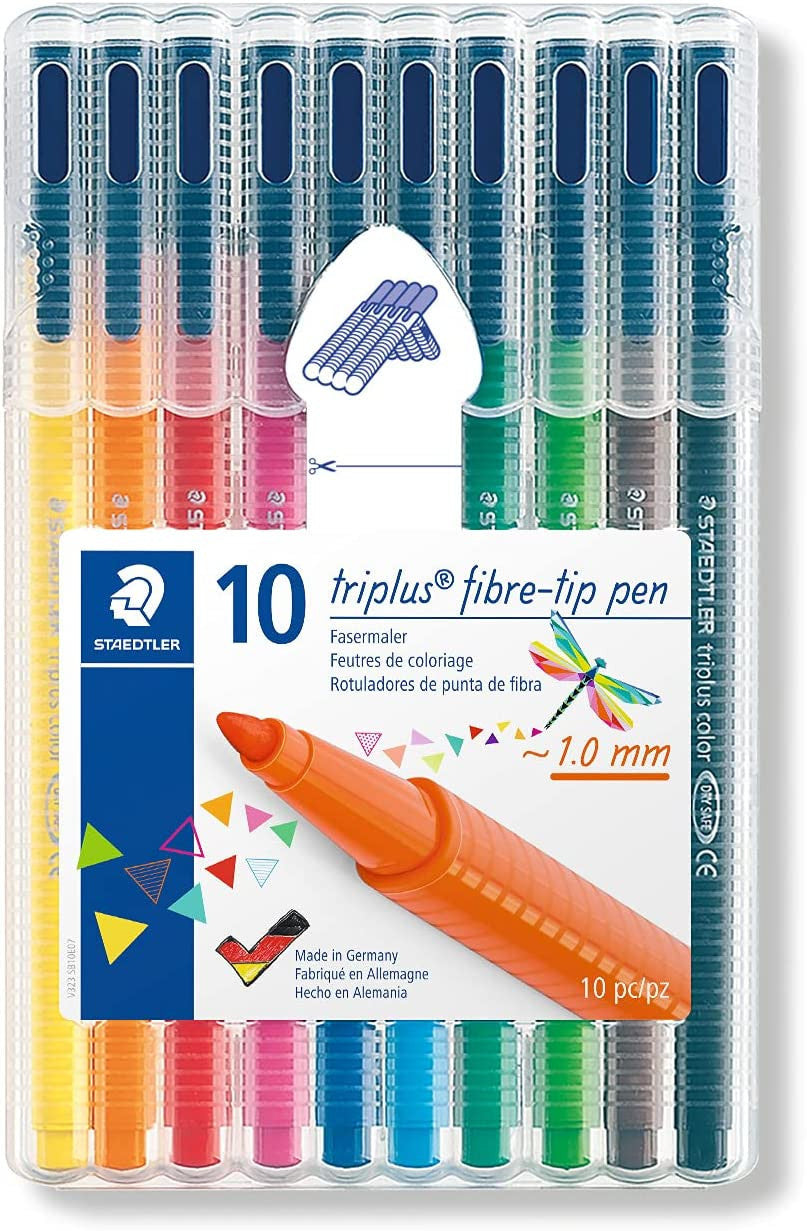 10 feutres de coloriage - Pointe moyenne - Staedtler - Triplus Color