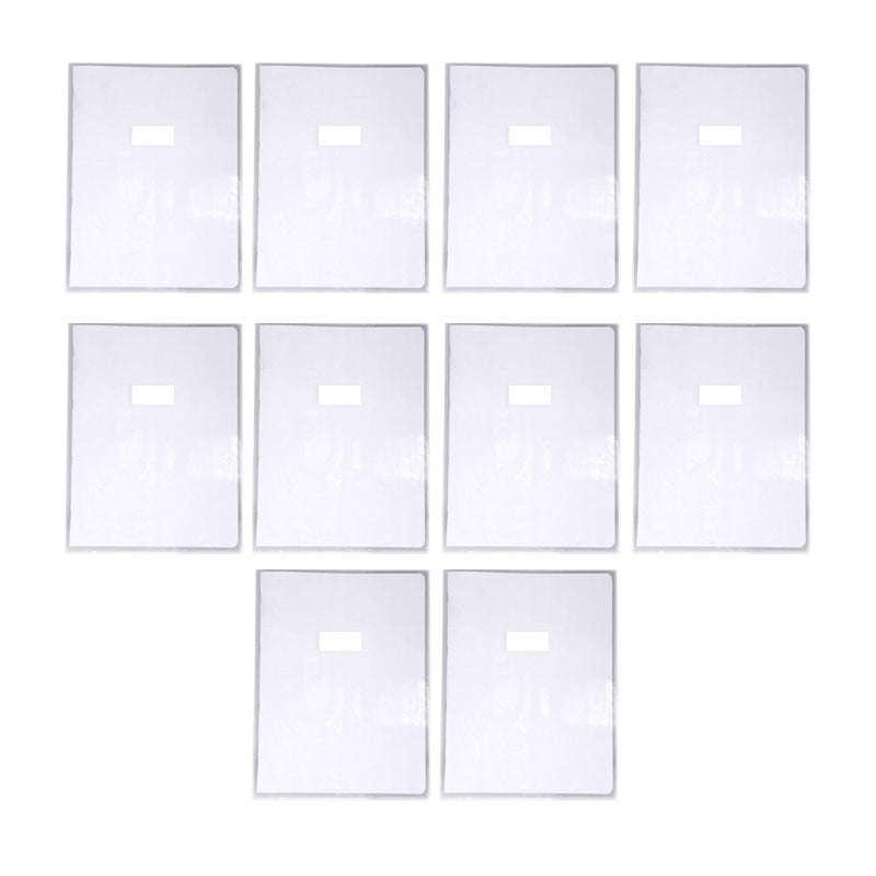 10 grands protège cahier - 24x32cm - Transparent - Avec porte étiquette
