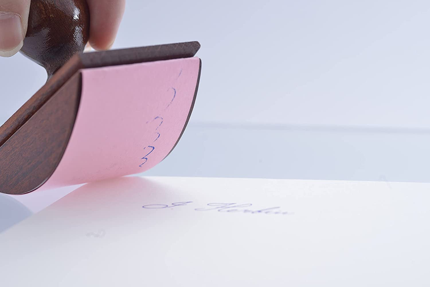 Recharge papier pour tampon buvard - Rose - 10 feuilles - 4,5x12 cm - 240g - Herbin