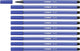 10 feutres de dessin STABILO Pen 68 - pointe moyenne - Bleu marine 32