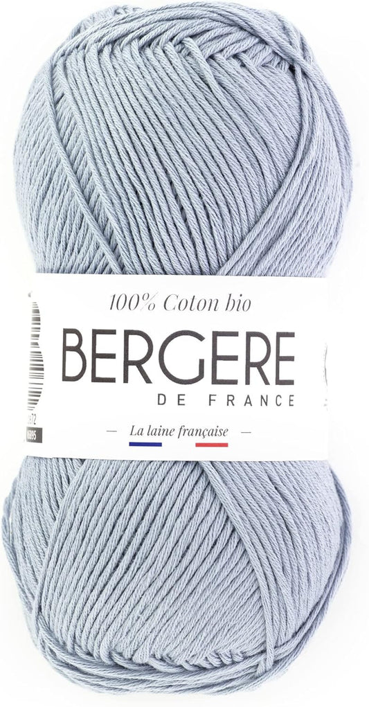 Pelote de laine - Grisou - 100% coton bio - 3mm - Tricot et crochet - Bergère de France