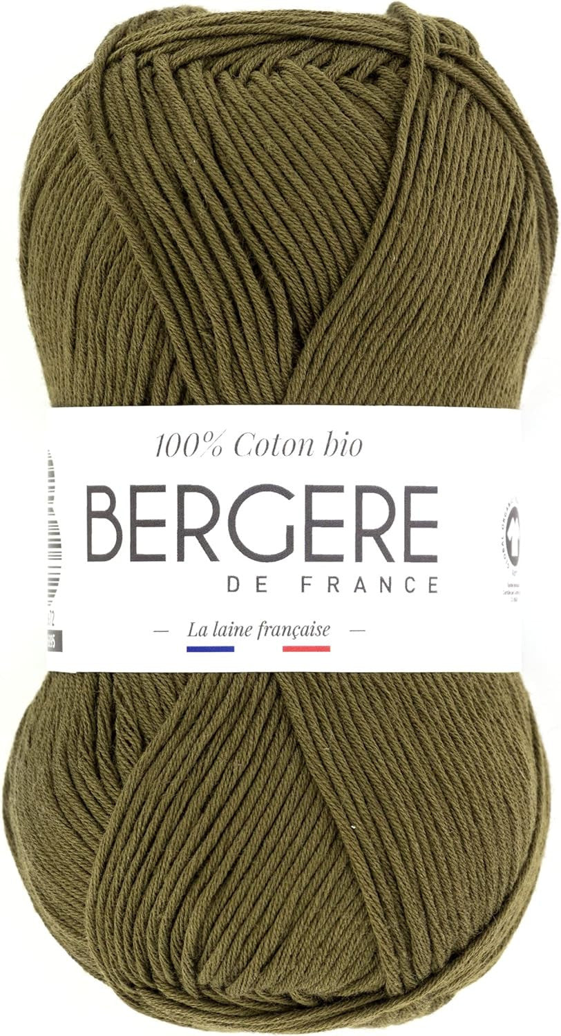 Pelote de laine - Mousse - 100% coton bio - 3mm - Tricot et crochet - Bergère de France