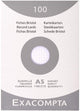 Fiches bristol - A5 - Petits carreaux - Non perforées - Blanc - Lot de 100 - Exacompta