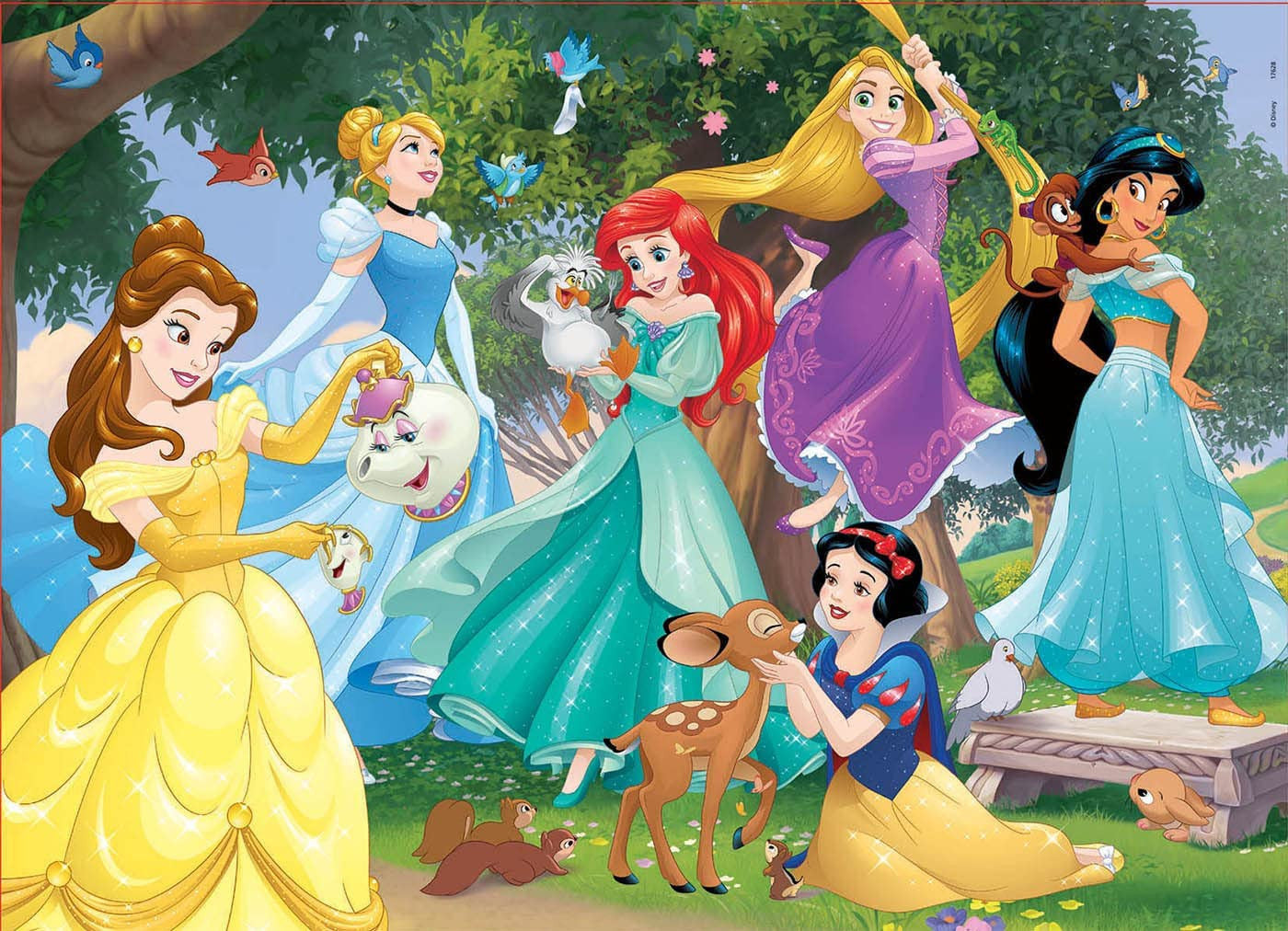 Puzzle - Les princesses de Disney - 100 pièces imitation bois - 36 x 26 cm