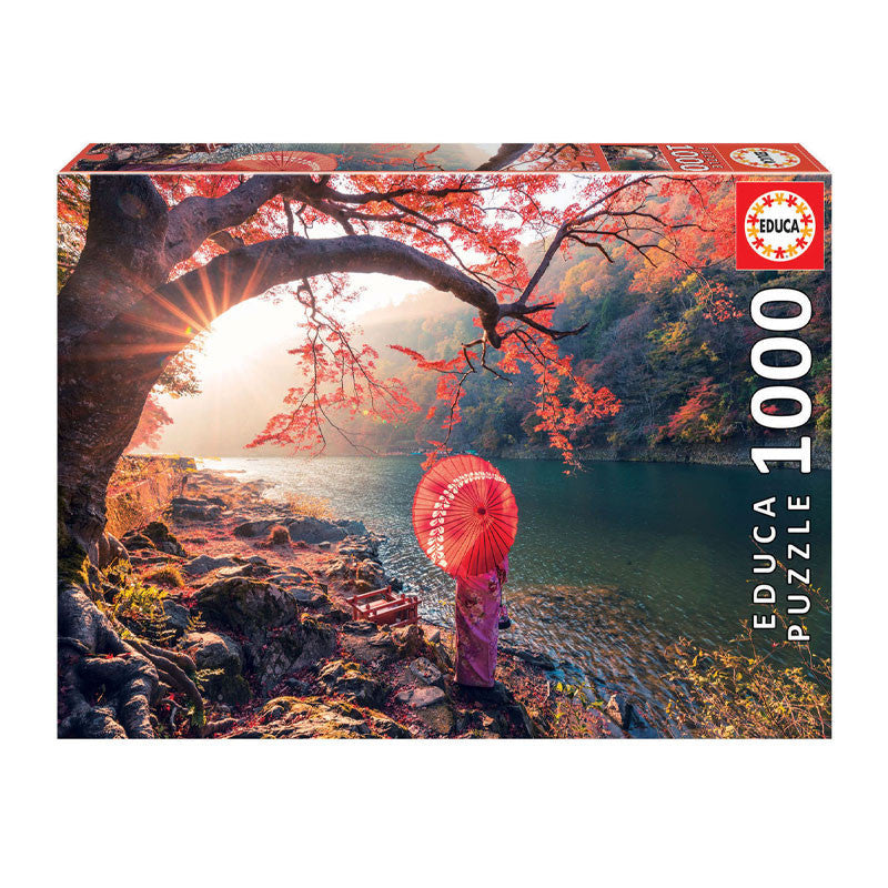 Puzzle Lever de soleil sur le fleuve Katsura au Japon 1 000 pièces - Educa