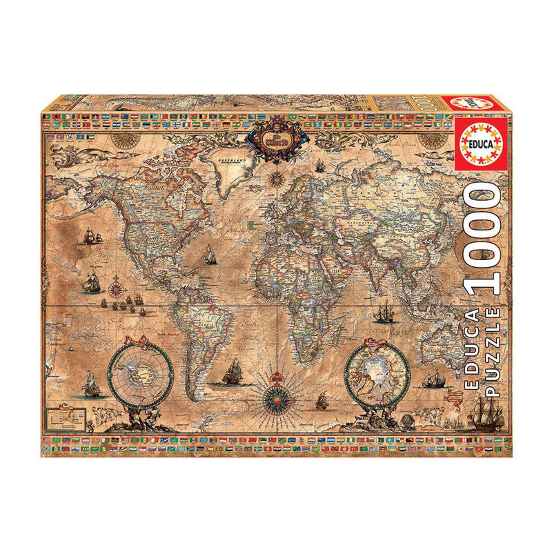 Puzzle Mappemonde 1 000 pièces - Educa