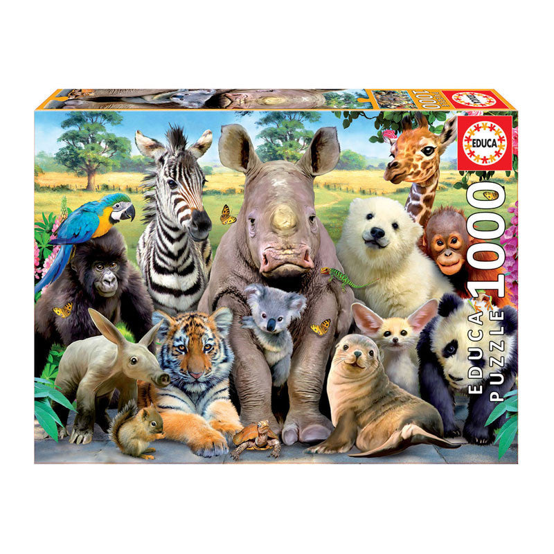 Puzzle Photo de classe animaux 1 000 pièces - Educa