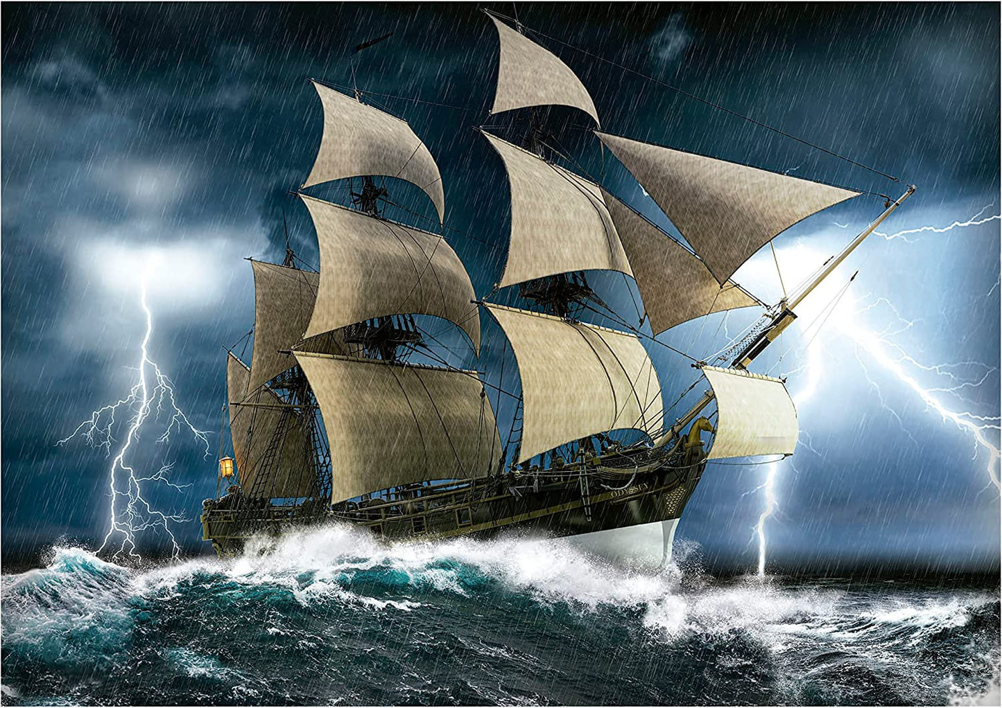 Puzzle - Tempête de mer - Bateau - Caravelle - 1000 pièces - 68x48cm - Educa