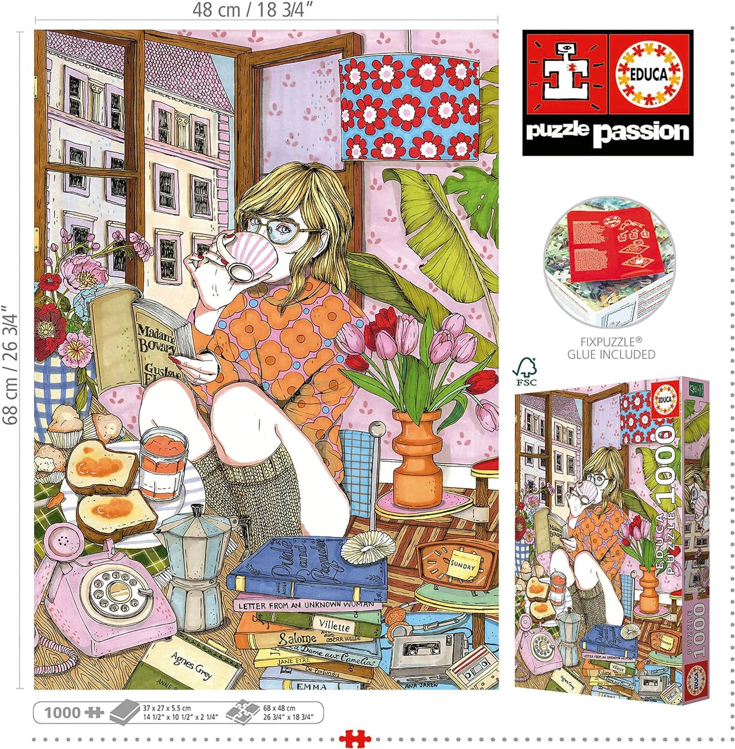 Puzzle - 1000 pièces - Un temps pour soi - 48x68cm - Educa