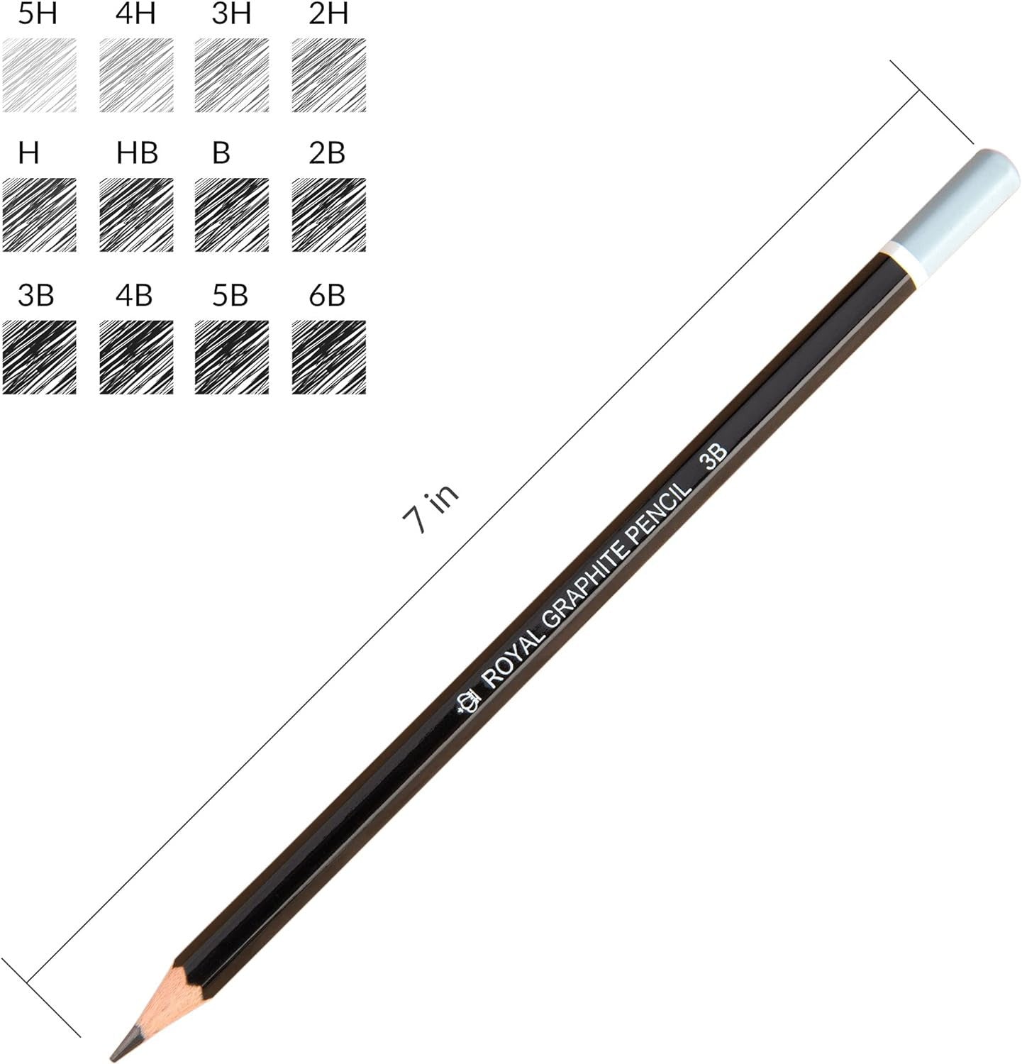 Pochette - 12 crayons graphite - Dessin et esquisse - Assortiment - Royal & Langnickel