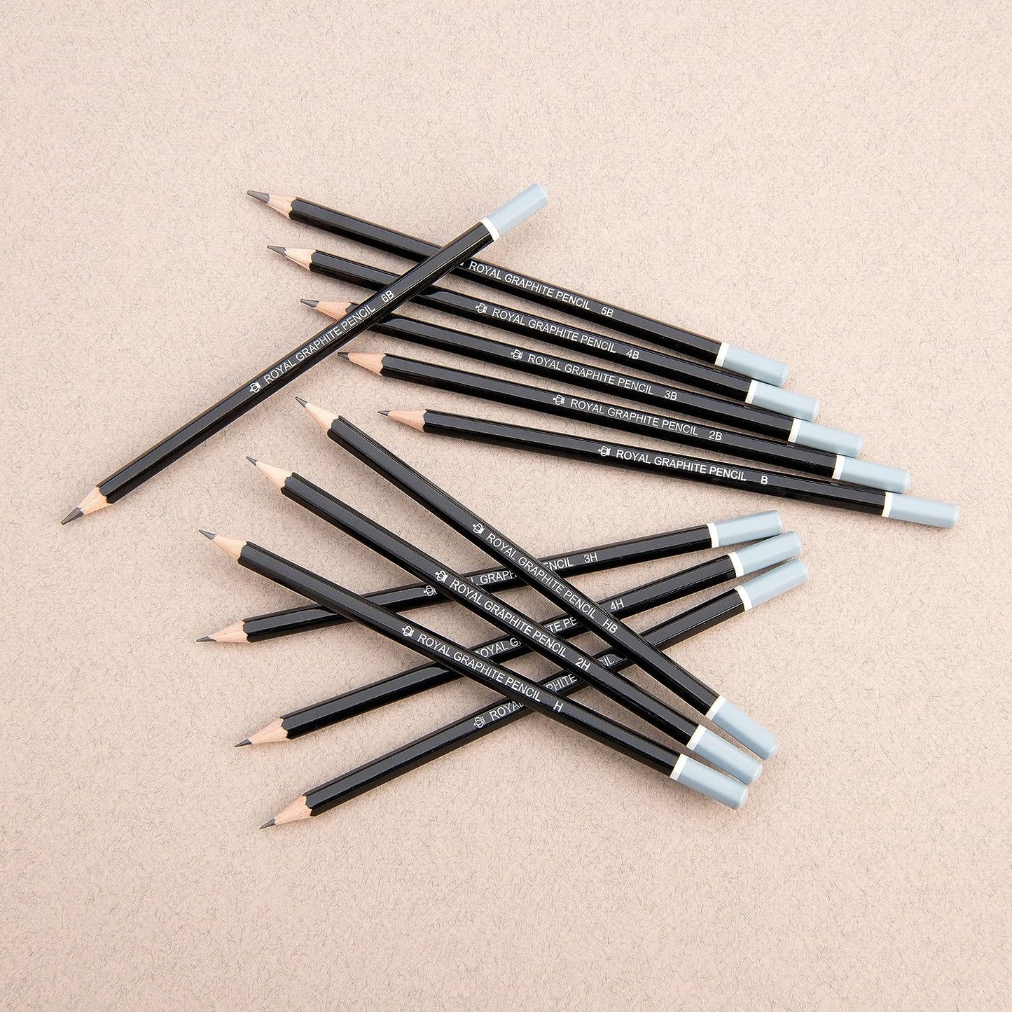 Pochette - 12 crayons graphite - Dessin et esquisse - Assortiment - Royal & Langnickel
