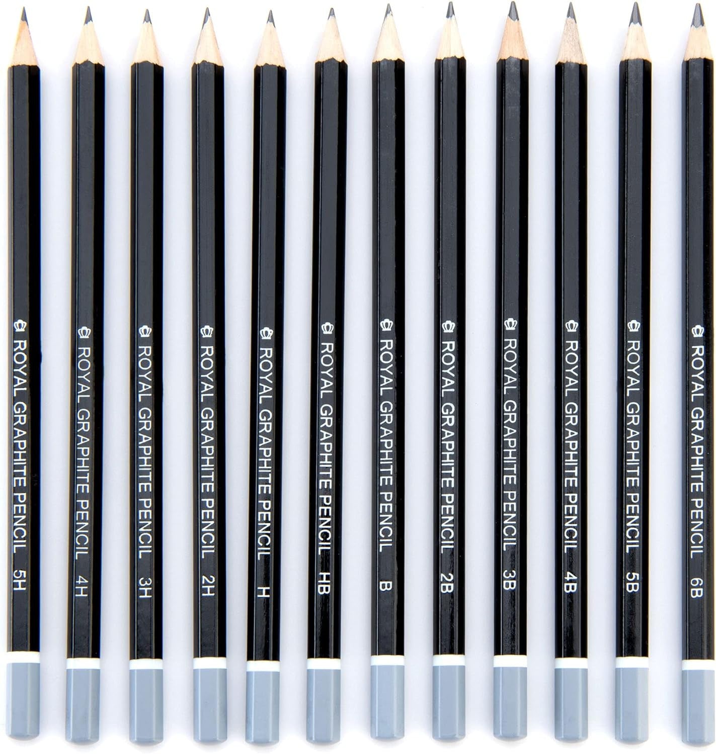 Pochette - 12 crayons graphite - Dessin et esquisse - Assortiment - Royal & Langnickel
