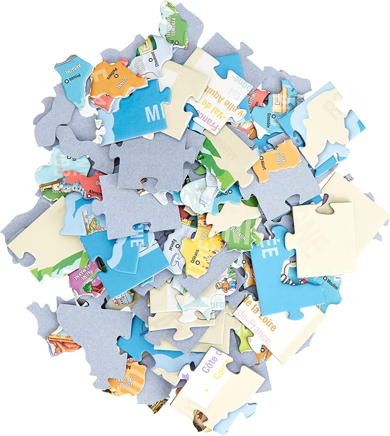 Puzzle - Carte de France - Départements et régions - 150 pièces - Dès 6 ans