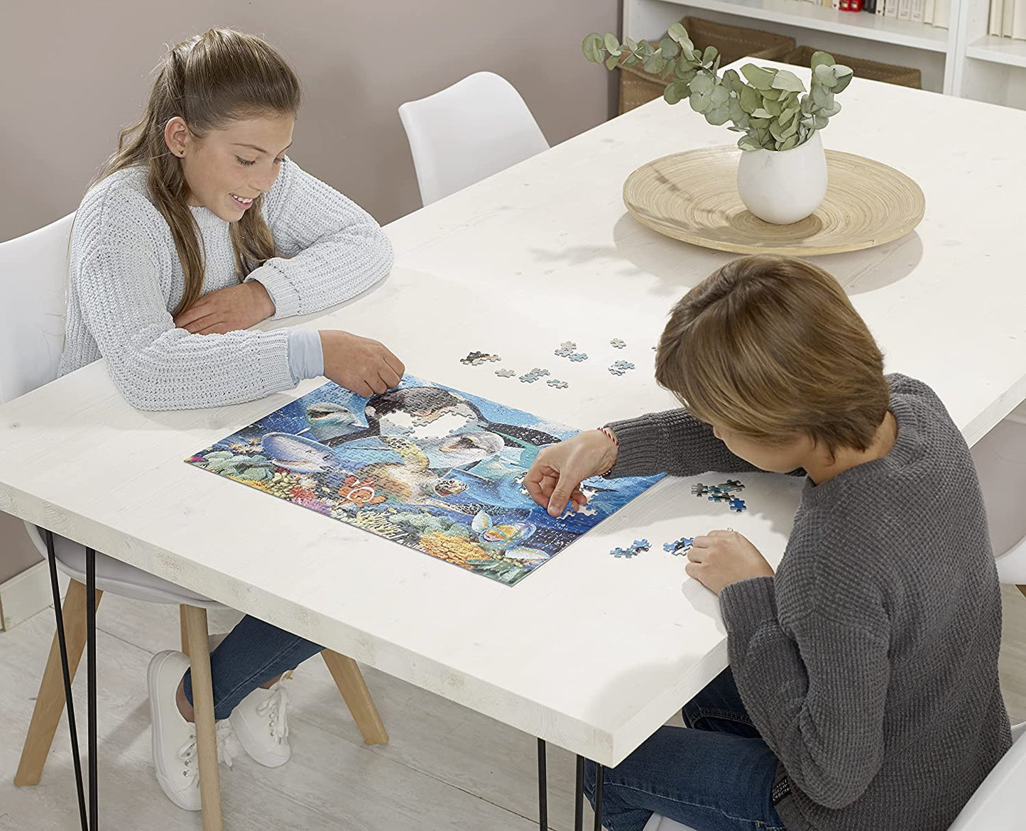 Puzzle - Carte du monde avec les dinosaures - Jeu éducatif - 150 pièces - Dès 6 ans