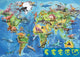 Puzzle - Carte du monde avec les dinosaures - Jeu éducatif - 150 pièces - Dès 6 ans