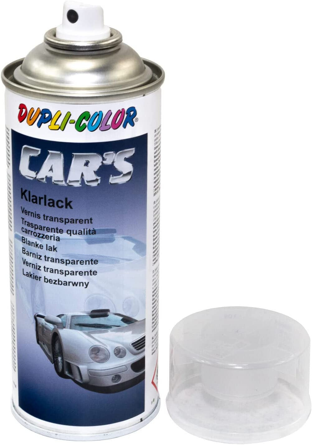 2 bombes de vernis pour voiture - Transparent brillant - Car's Duplicolor + pistolet