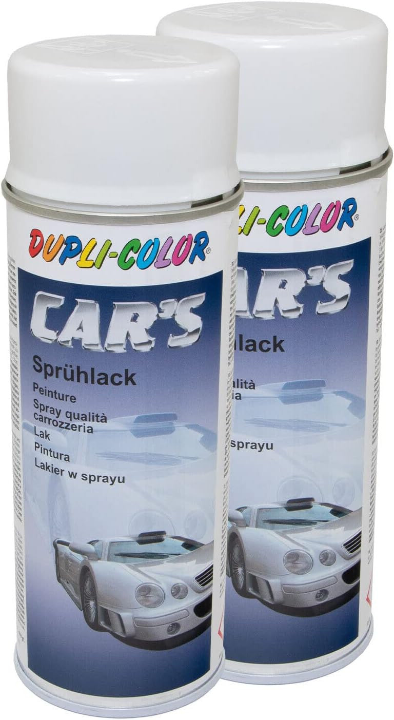 2 bombes peinture rallye blanc brillant - 400 ml - Dupli-Color