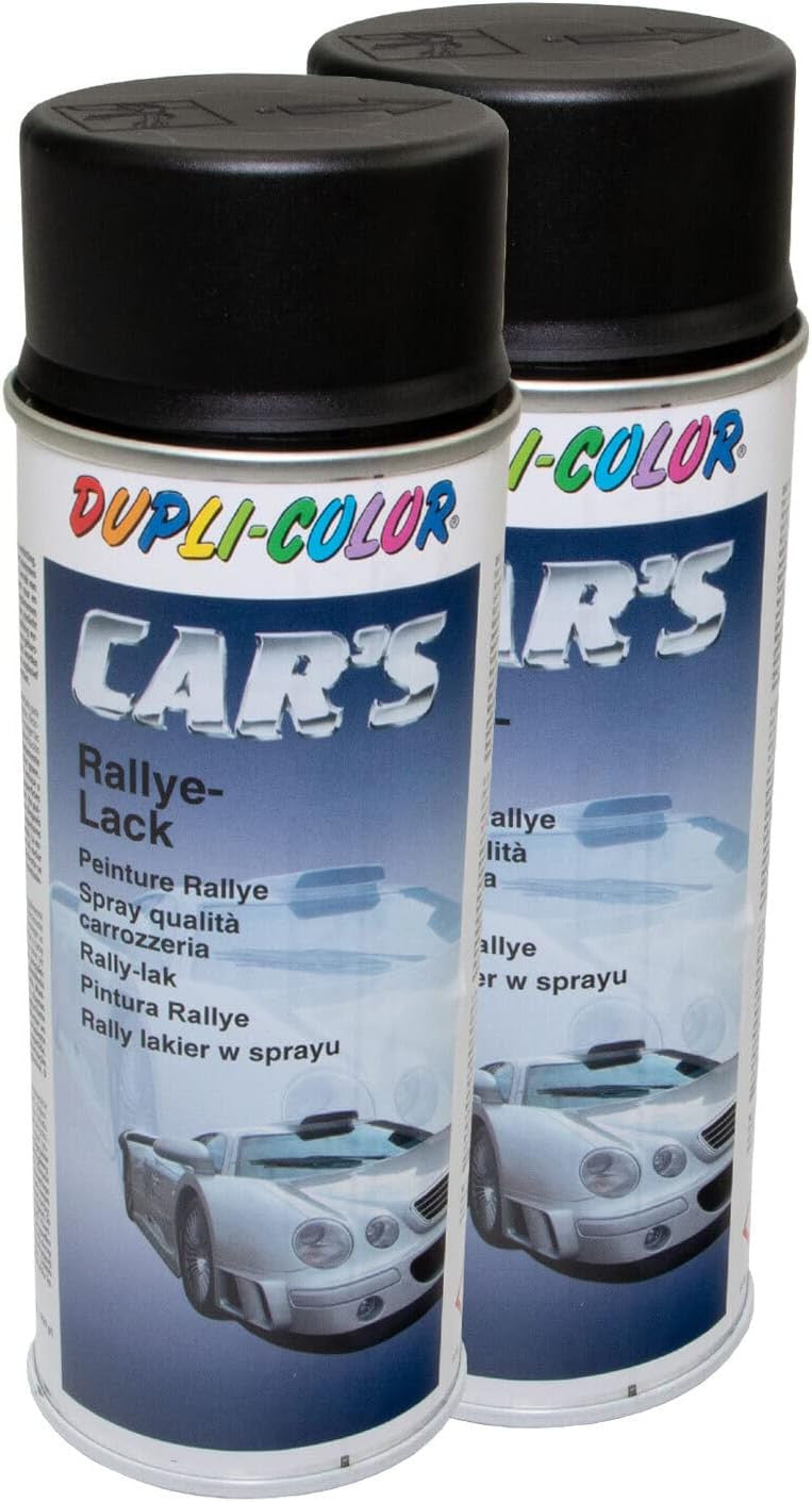2 bombes peinture rallye noir mat - 400 ml - Dupli-Color