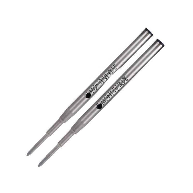 Recharges pour stylo gel - Montblanc - Noir - Pointe fine - Lot de 2 recharges