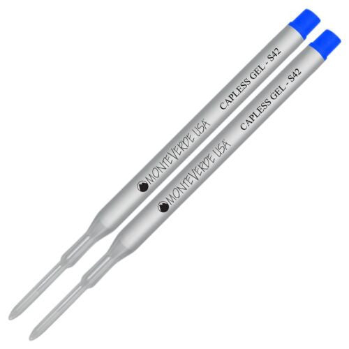 Recharges pour stylo gel - Sheaffer - Bleu - Pointe fine - Lot de 2 recharges
