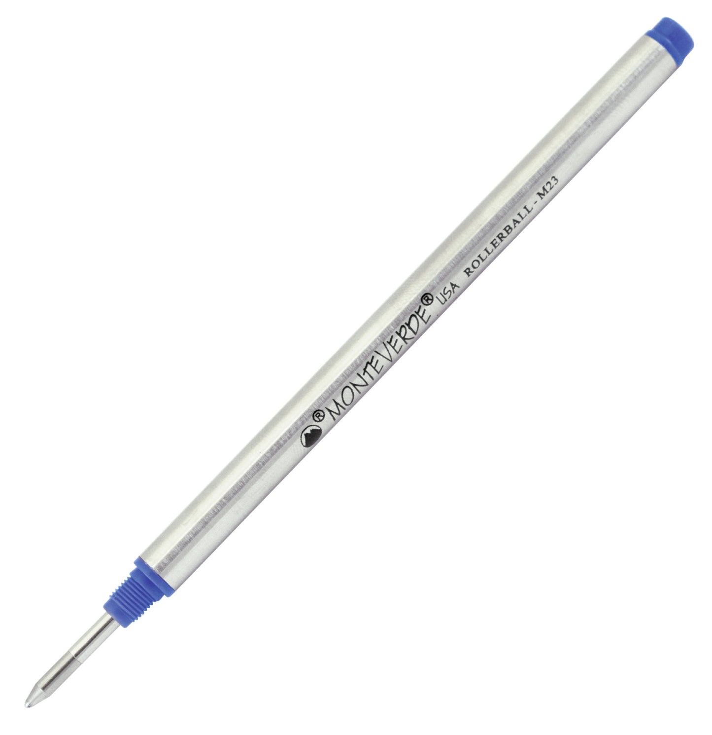 Recharges pour stylo roller - Montblanc - Bleu - Pointe moyenne - Lot de 2 recharges