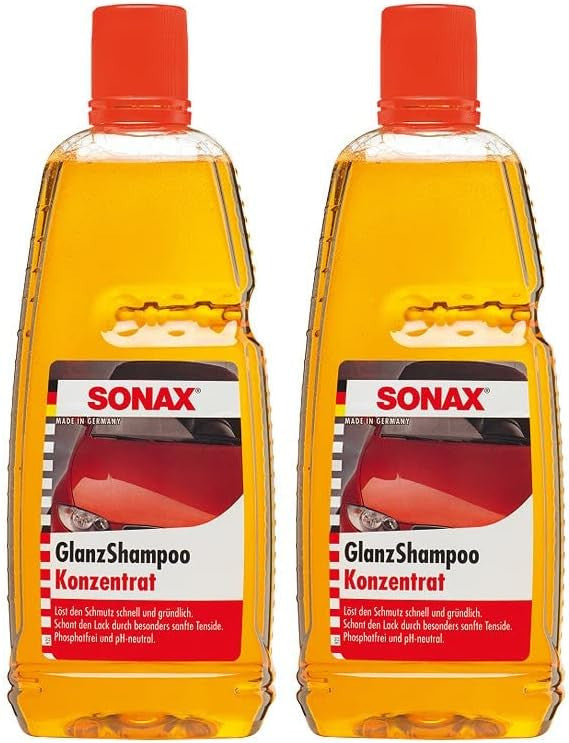 Lot de 2 shampooing - Brillant - Concentré - Carrosserie - Auto - pH neutre - SONAX