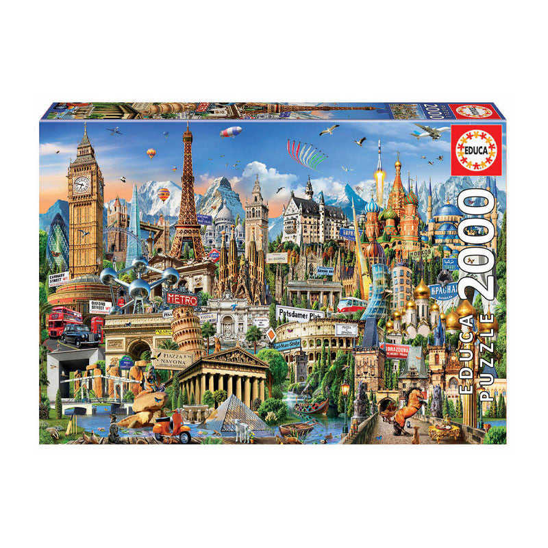 Puzzle Symboles d'Europe 2 000 pièces - Educa