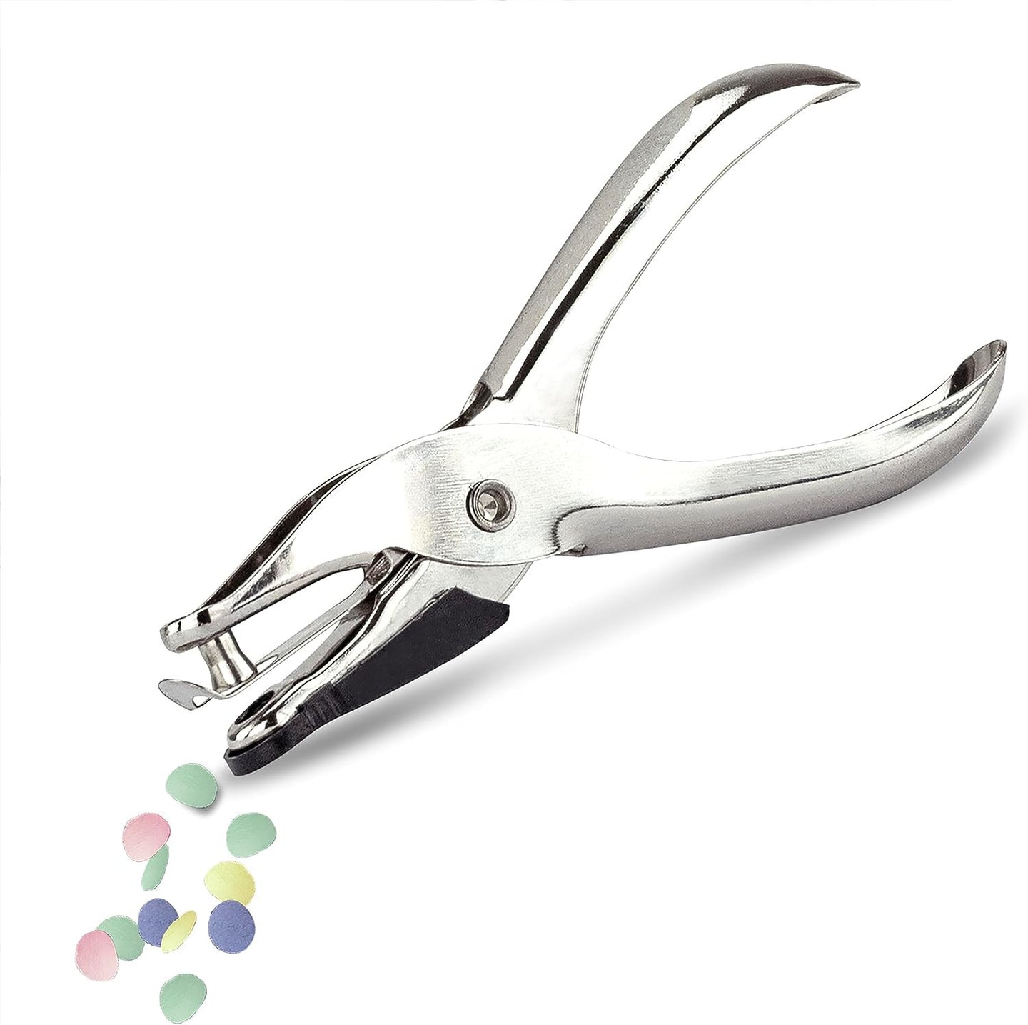 Perforateur - 1 trou - Pince métal - Perfore 10 feuilles - Argent - Rapesco