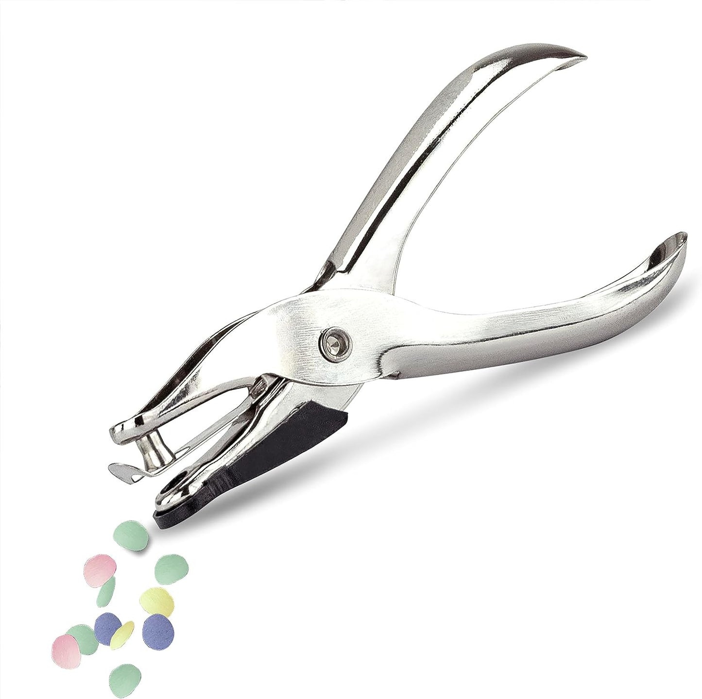 Perforateur - 1 trou - Pince métal - Perfore 10 feuilles - Argent - Rapesco