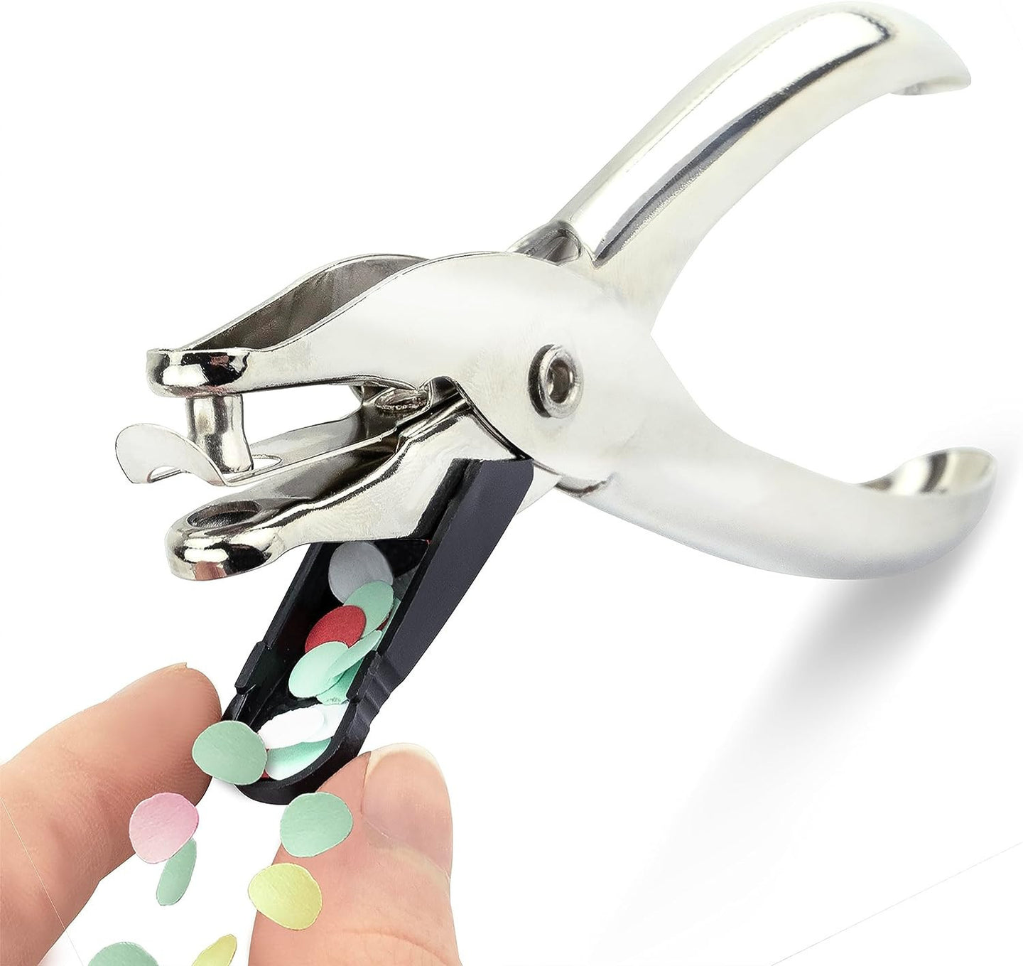 Perforateur - 1 trou - Pince métal - Perfore 10 feuilles - Argent - Rapesco