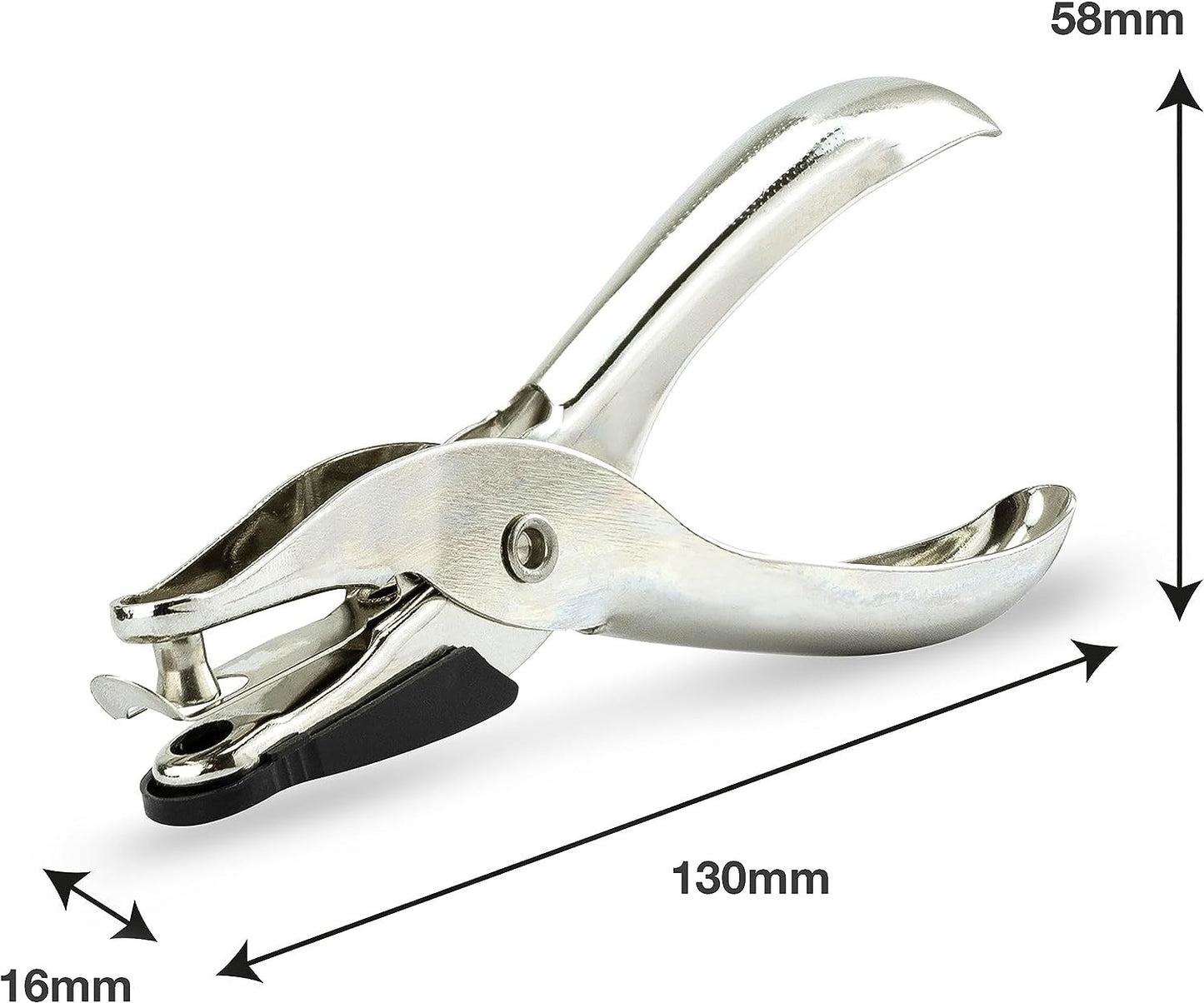 Perforateur - 1 trou - Pince métal - Perfore 10 feuilles - Argent - Rapesco