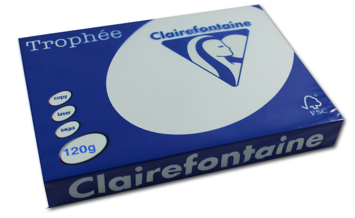 Ramette de papier - A4 - Bleu pastel - 120g - Impression - 250 feuilles - Clairefontaine Trophée