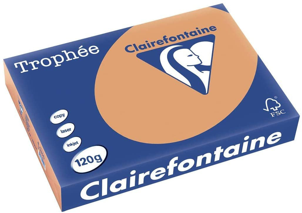 Ramette de papier - A4 - Caramel - 120g - Impression - 250 feuilles - Clairefontaine Trophée