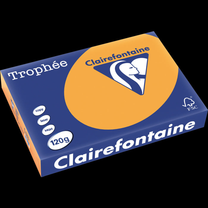 Ramette de papier - A4 - Clémentine - 120g - Impression - 250 feuilles - Clairefontaine Trophée