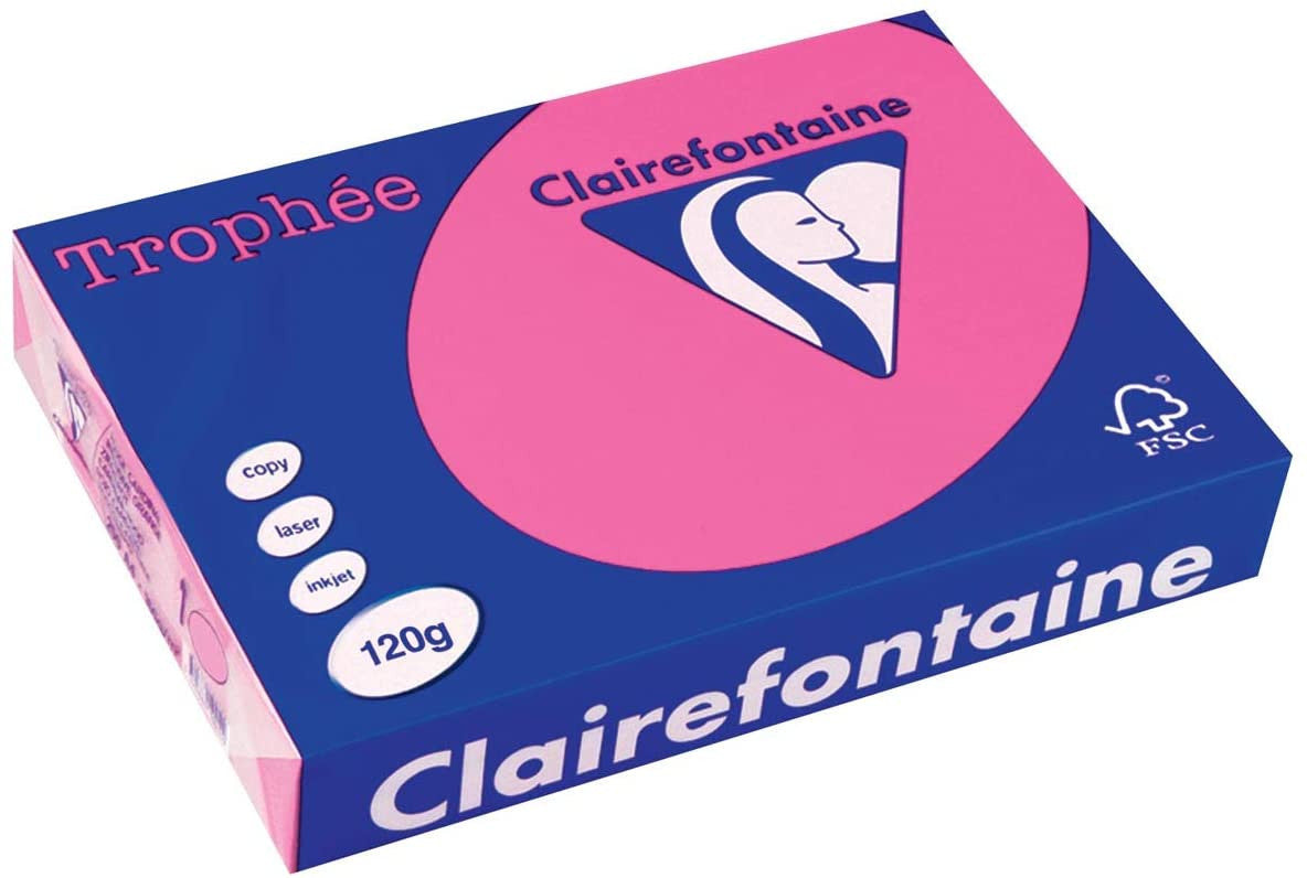 Ramette de papier - A4 - Rose églantine - 120g - Impression - 250 feuilles - Clairefontaine Trophée