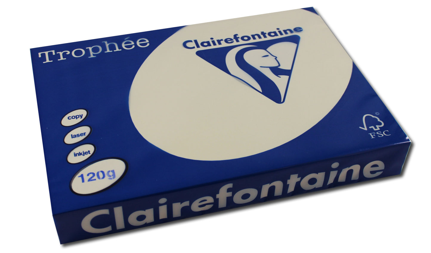 Ramette de papier - A4 - Ivoire - 120g - Impression - 250 feuilles - Clairefontaine Trophée