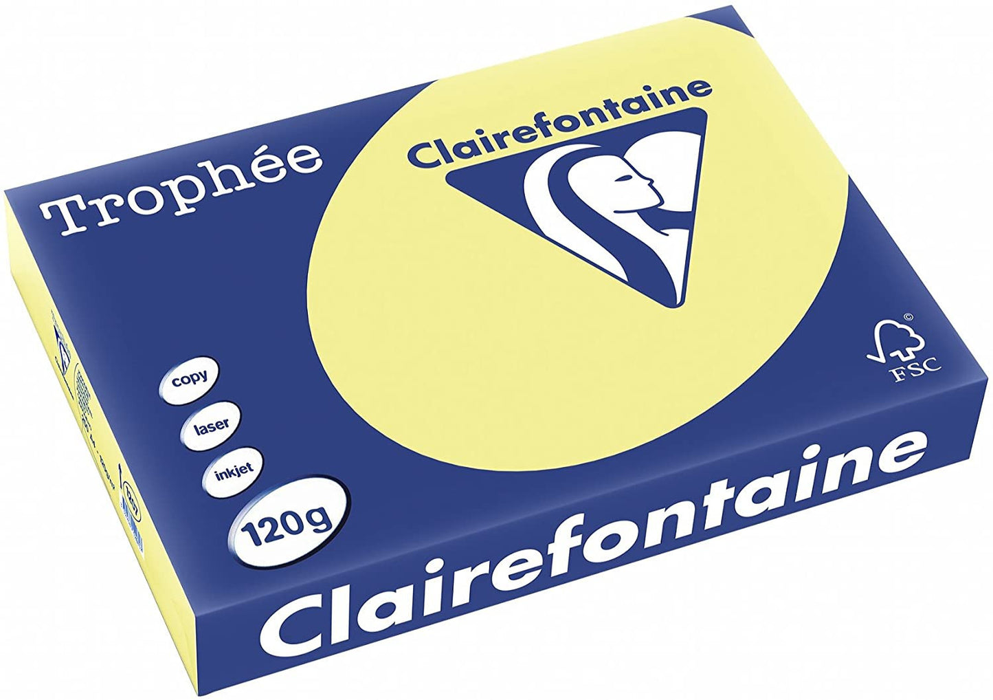 Ramette de papier - A4 - Jonquille - 120g - Impression - 250 feuilles - Clairefontaine Trophée