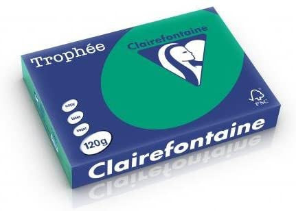 Ramette de papier - A4 - Vert sapin - 120g - Impression - 250 feuilles - Clairefontaine Trophée