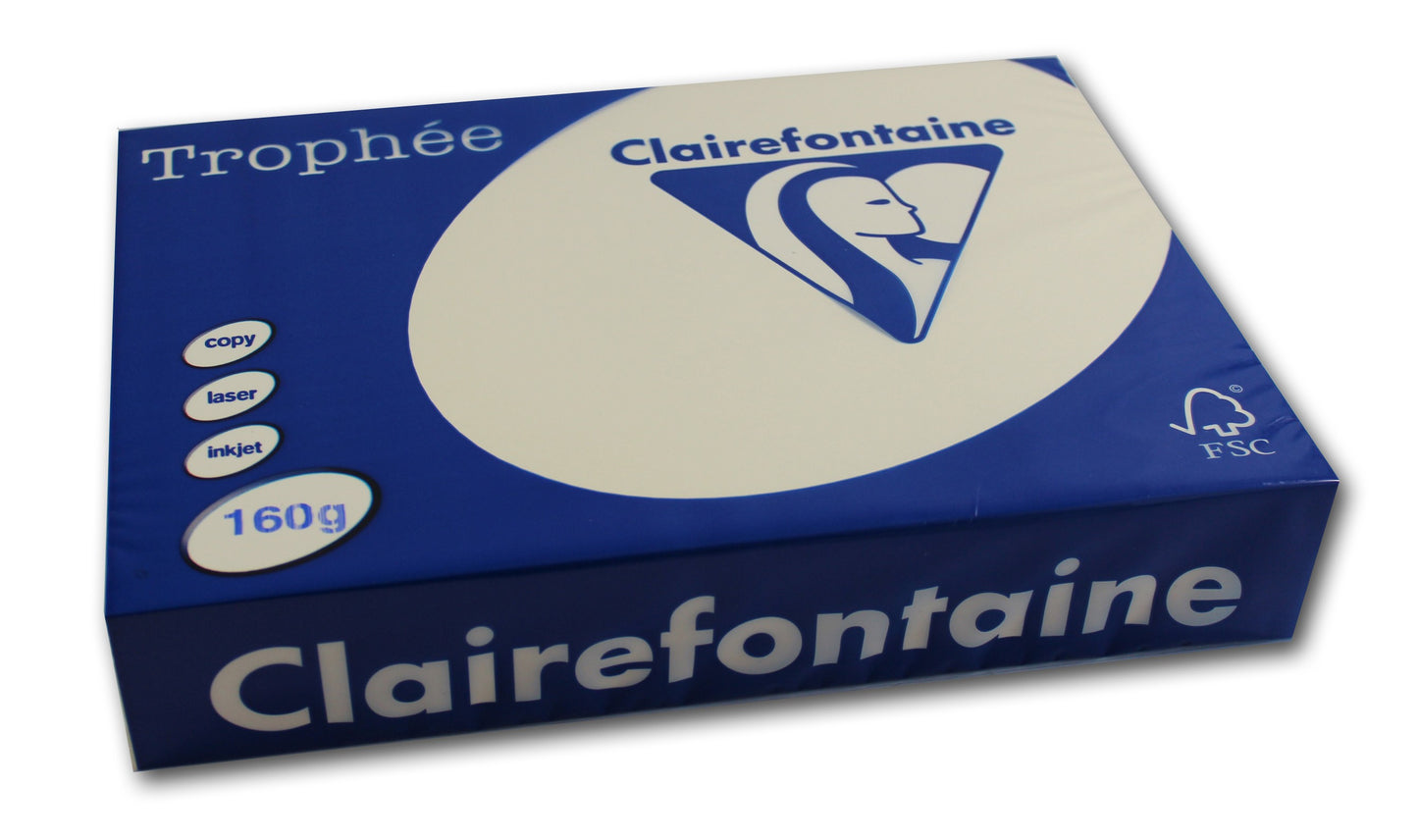 Ramette de papier - A4 - Ivoire - 160g - Impression - 250 feuilles - Clairefontaine Trophée