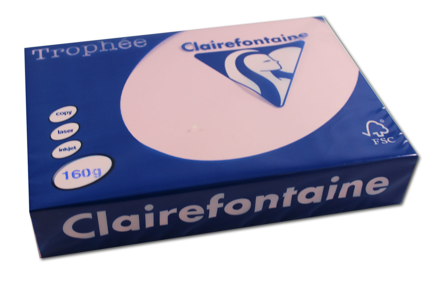 Ramette de papier - A4 - Rose pastel - 160g - Impression - 250 feuilles - Clairefontaine Trophée