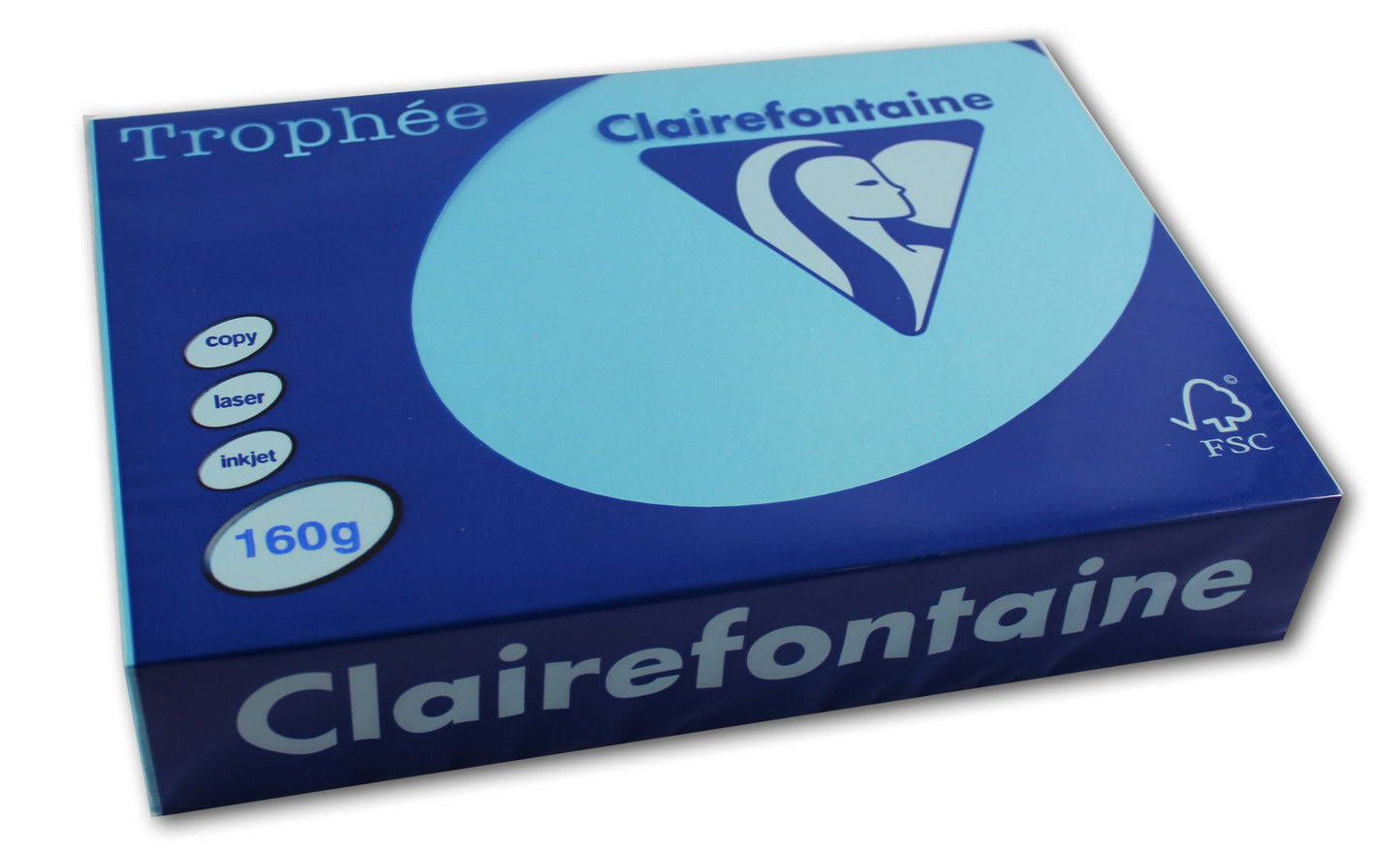 Ramette de papier - A4 - Bleu royal - 160g - Impression - 250 feuilles - Clairefontaine Trophée