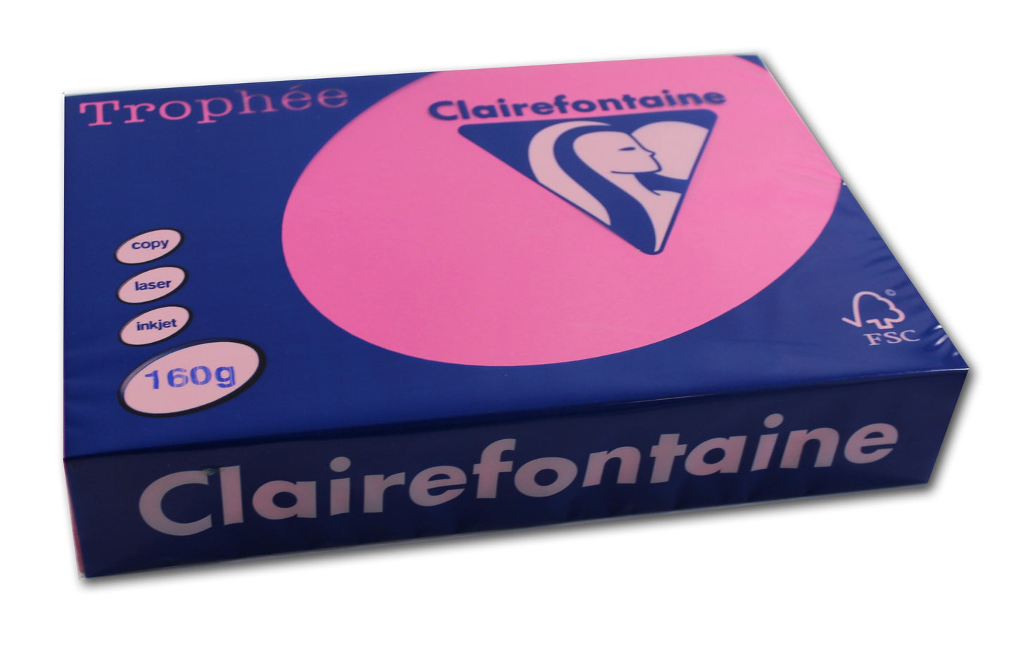 Ramette de papier - A4 - Rose fuschia - 160g - Impression - 250 feuilles - Clairefontaine Trophée