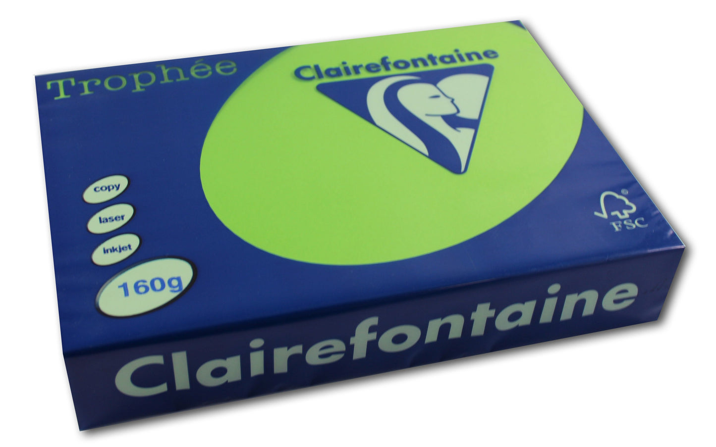 Ramette de papier - A4 - Vert menthe - 160g - Impression - 250 feuilles - Clairefontaine Trophée