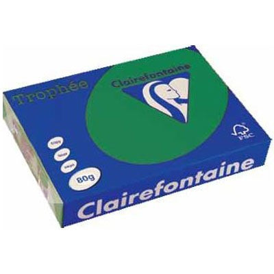 Ramette de papier - A4 - Vert sapin - 160g - Impression - 250 feuilles - Clairefontaine Trophée
