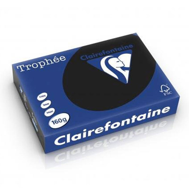 Ramette de papier - A4 - Noir - 160g - Impression - 250 feuilles - Clairefontaine Trophée