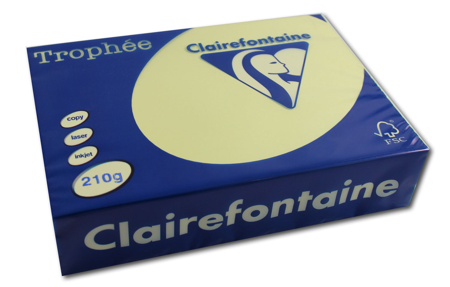 Ramette de papier - A4 - Canari - Pastel - 210g - Impression - 250 feuilles - Clairefontaine Trophée