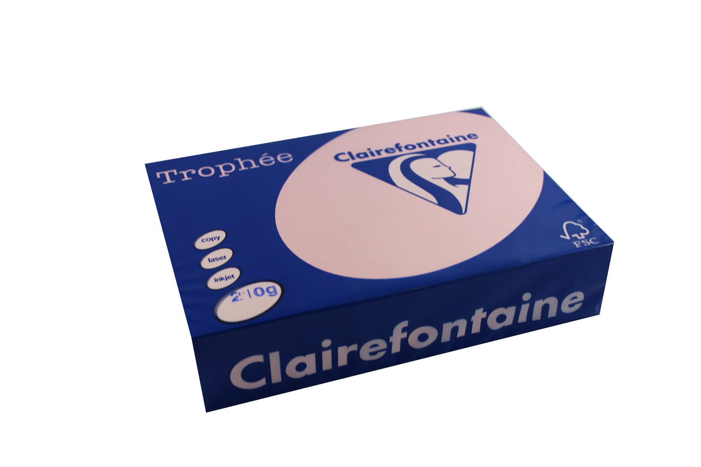 Ramette de papier - A4 - Rose pastel - 210g - Impression - 250 feuilles - Clairefontaine Trophée