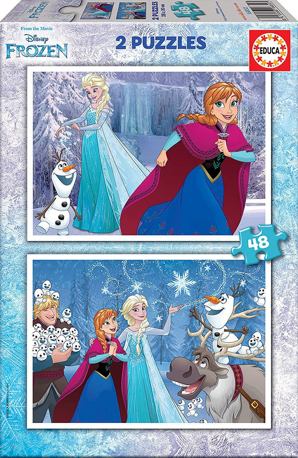 Puzzle - La Reine des Neiges - Disney - 2 puzzles de 48 pièces - Dès 5 ans