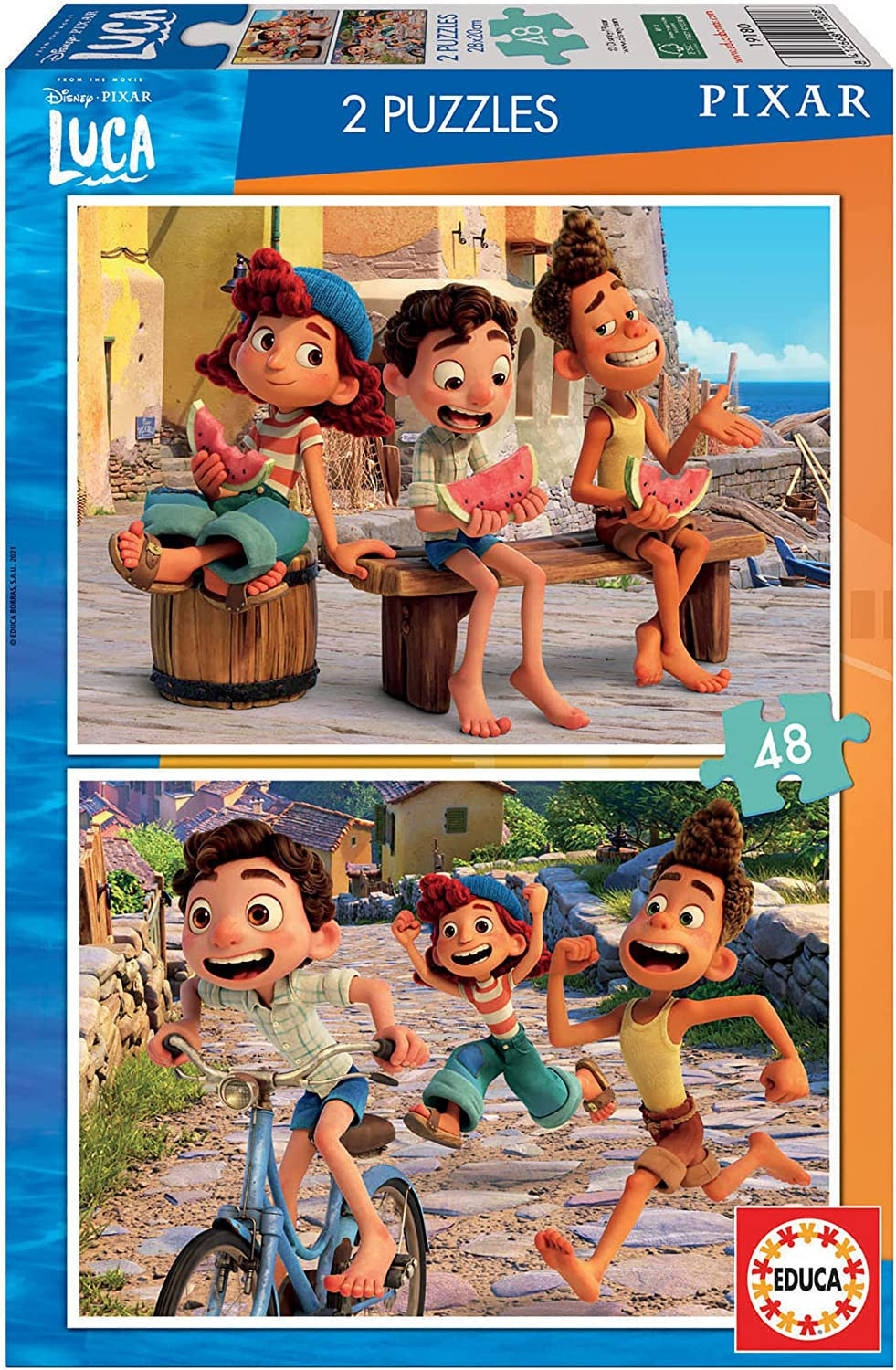 Puzzle - Disney - Luca - 2 modèles de 48 pièces - Enfant dès 5 ans